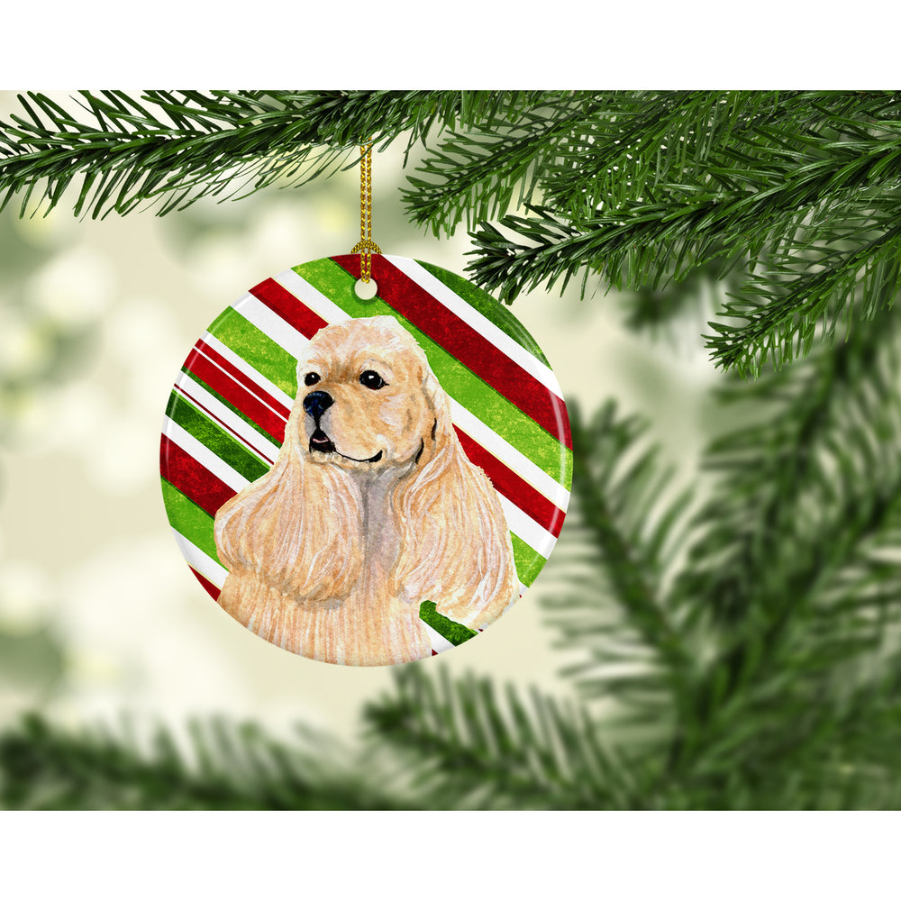 Cocker Spaniel Candy Cane Holiday Christmas Ceramic Ornament SS4591 Image 2