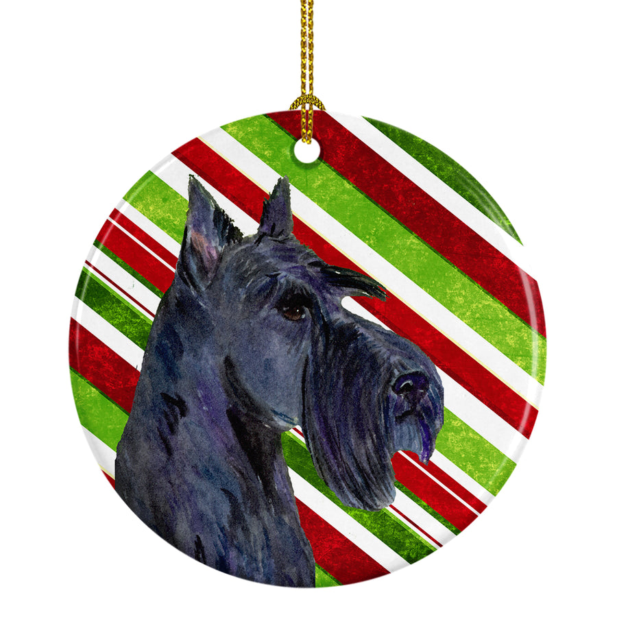 Scottish Terrier Candy Cane Holiday Christmas Ceramic Ornament SS4598 Image 1