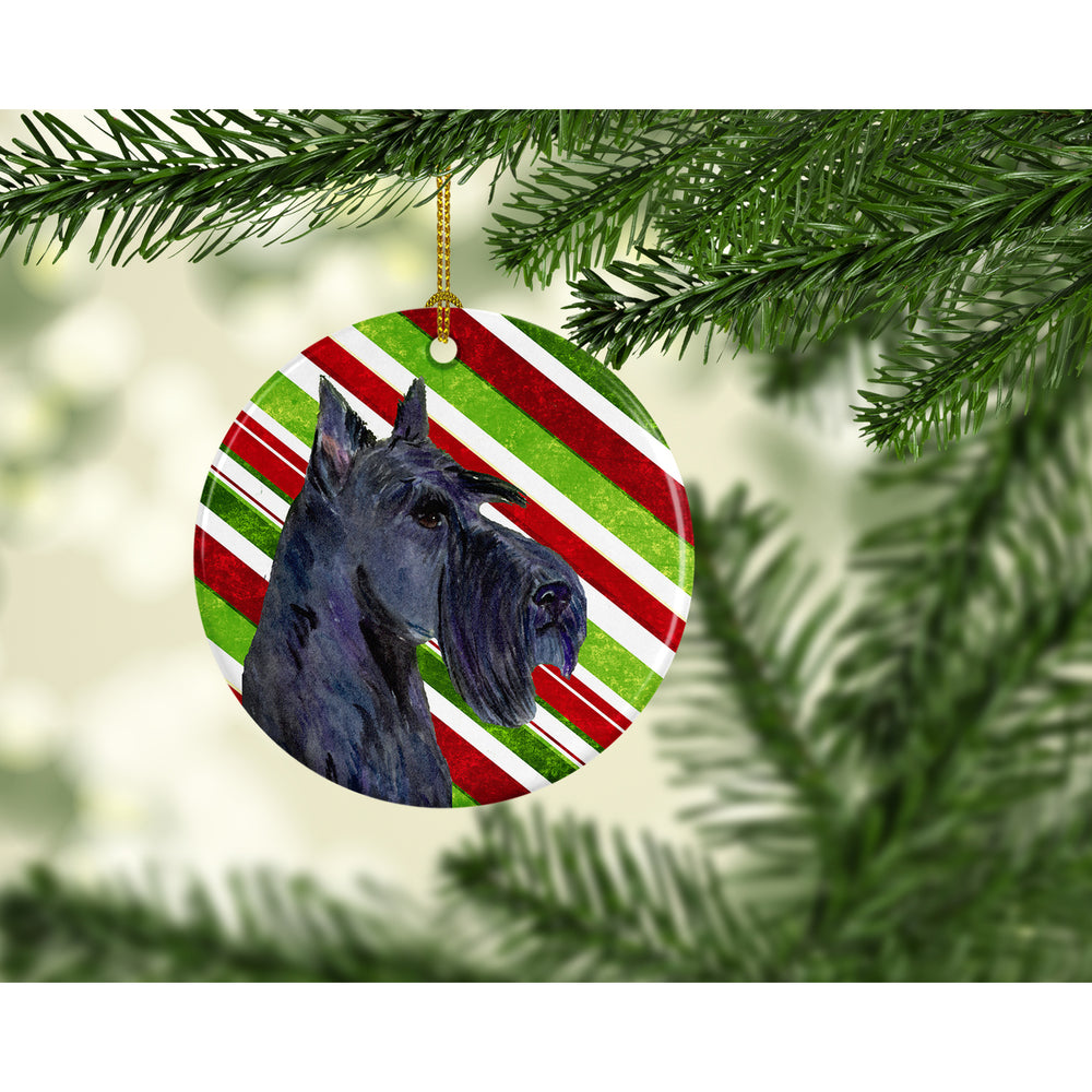 Scottish Terrier Candy Cane Holiday Christmas Ceramic Ornament SS4598 Image 2