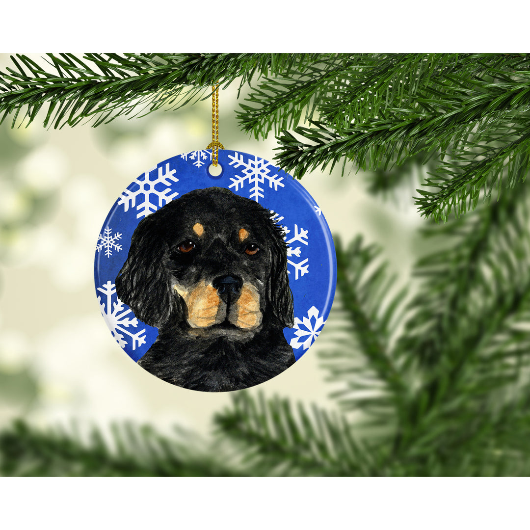 Gordon Setter Winter Snowflakes Holiday Christmas Ceramic Ornament SS4653 Image 2