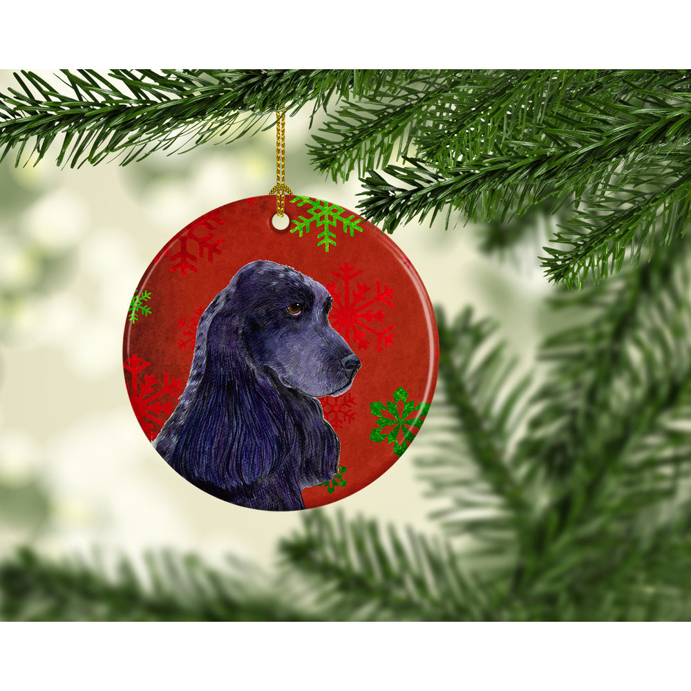 Cocker Spaniel Red Snowflakes Holiday Christmas Ceramic Ornament SS4678 Image 2