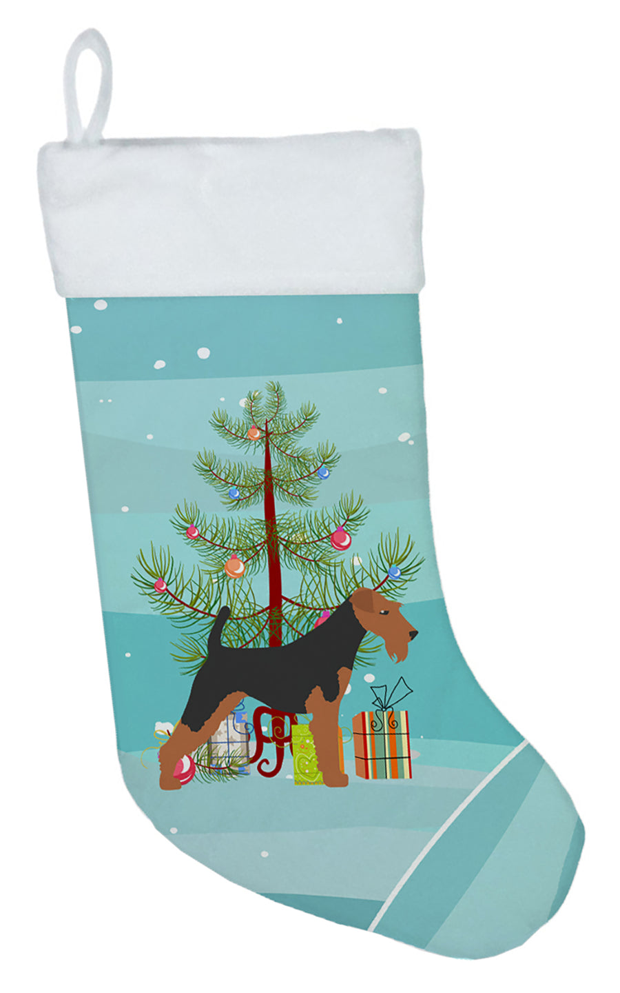 Welsh Terrier Merry Christmas Tree Christmas Stocking Image 1