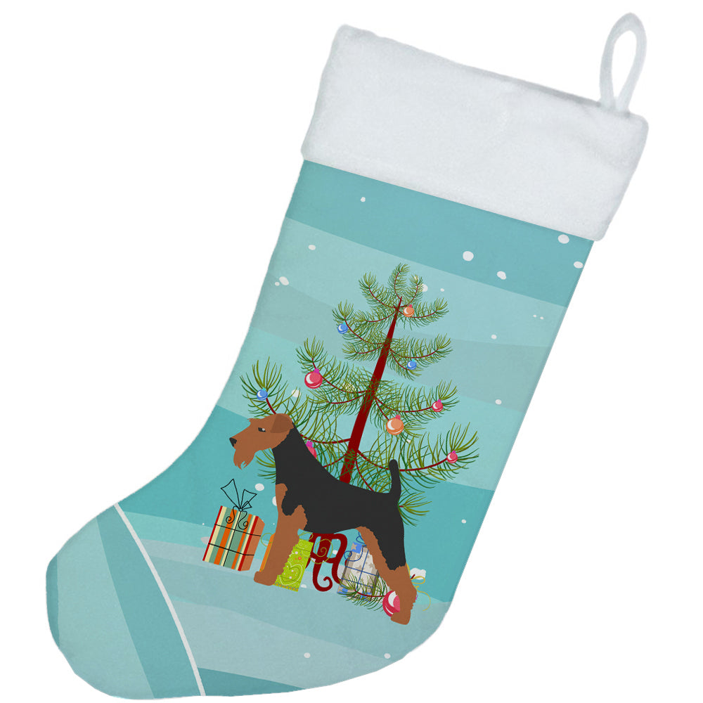 Welsh Terrier Merry Christmas Tree Christmas Stocking Image 2