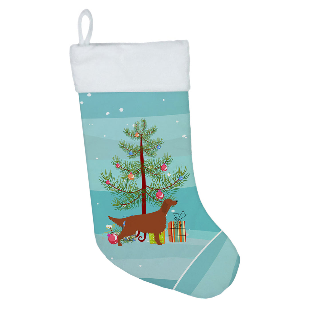 Irish Setter Merry Christmas Tree Christmas Stocking Image 1