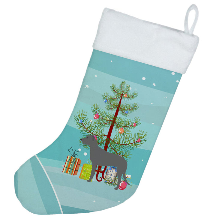 Irish Wolfhound Merry Christmas Tree Christmas Stocking Image 2