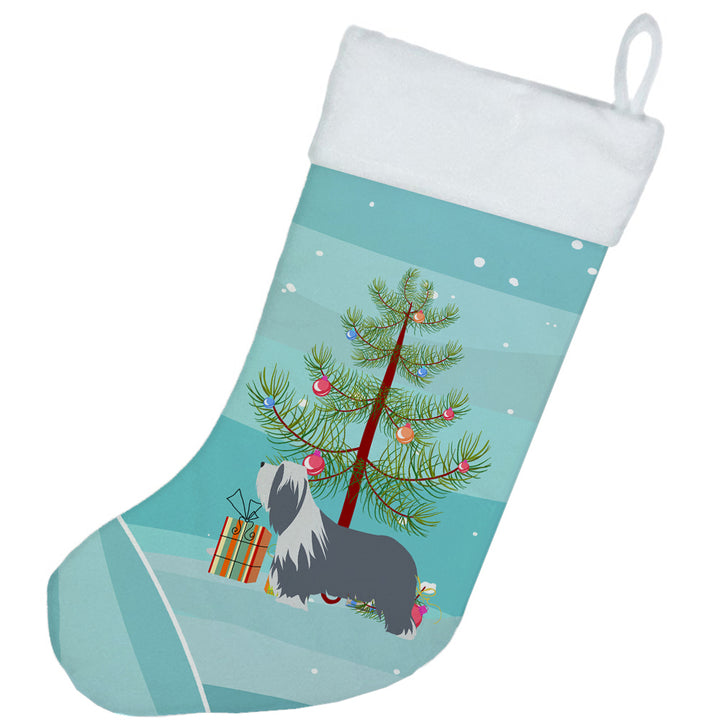 Bearded Collie Dog Merry Christmas Tree Christmas Stocking Image 2