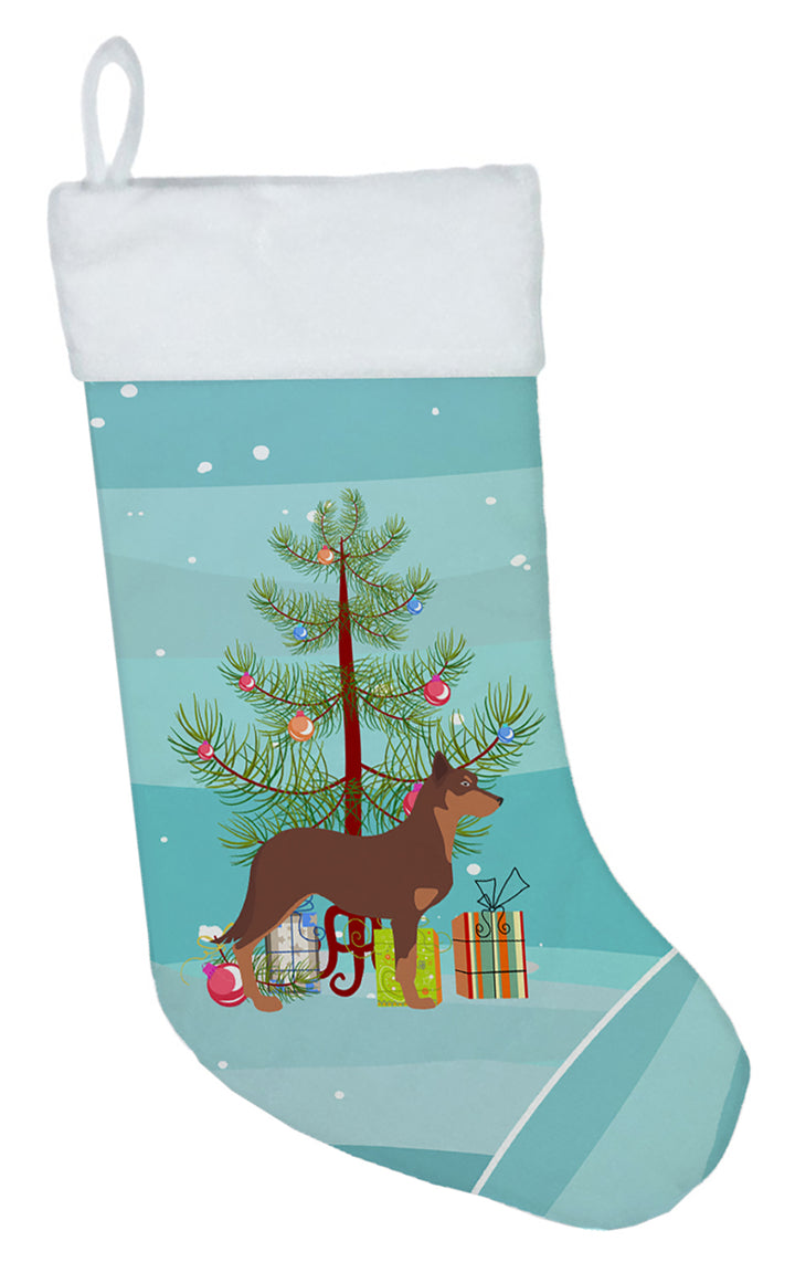 Australian Kelpie Dog Merry Christmas Tree Christmas Stocking Image 1