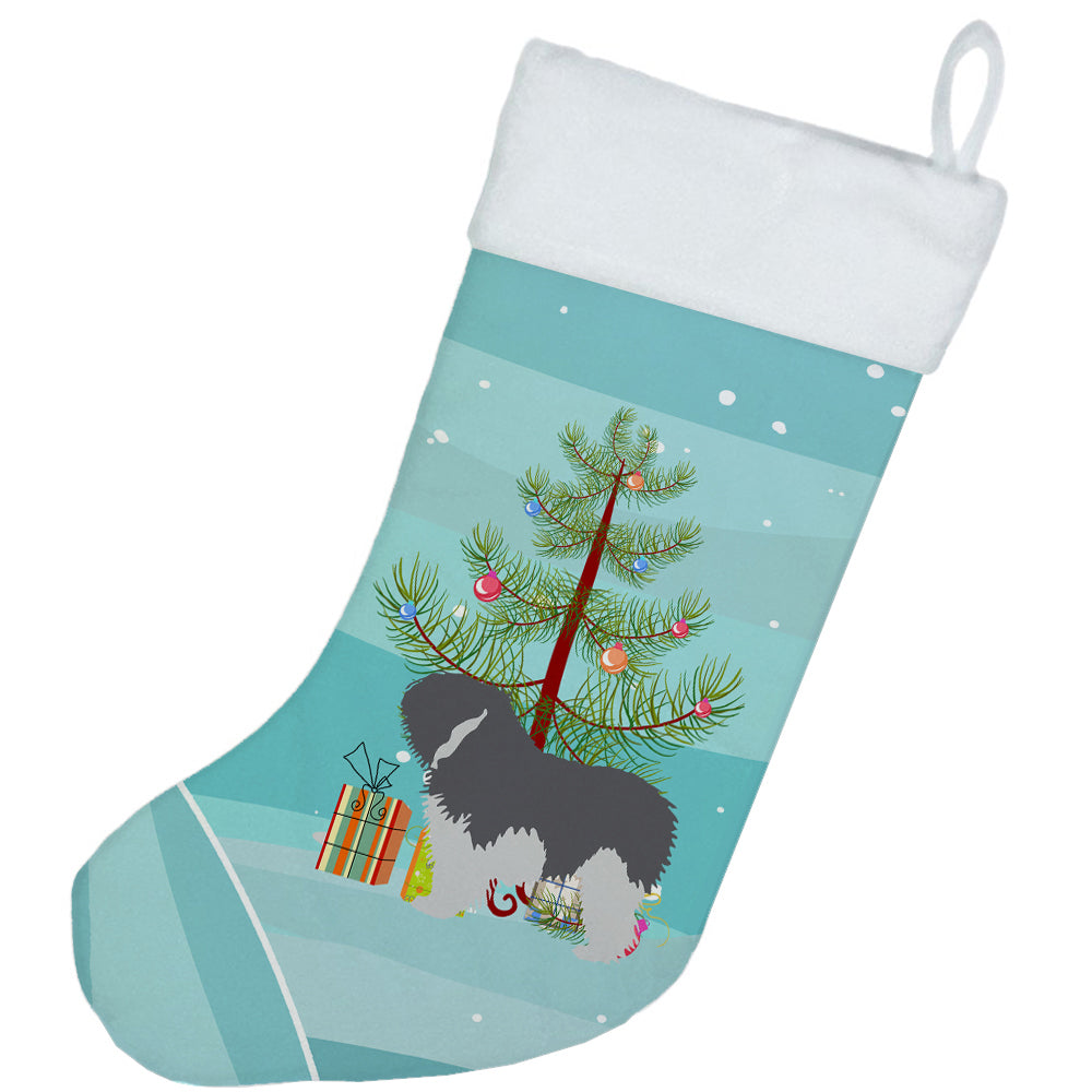 Polish Lowland Sheepdog Dog Merry Christmas Tree Christmas Stocking Image 2