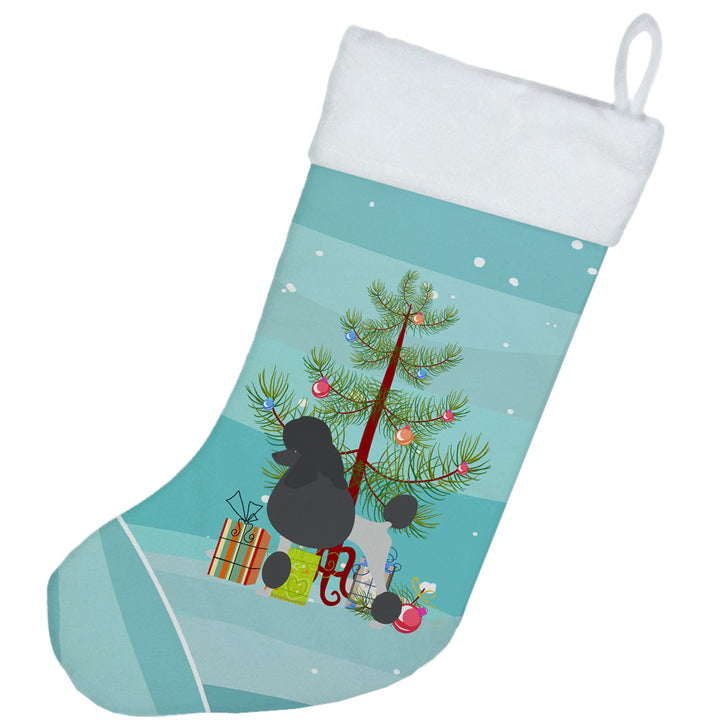 Poodle Merry Christmas Tree Christmas Stocking Image 2