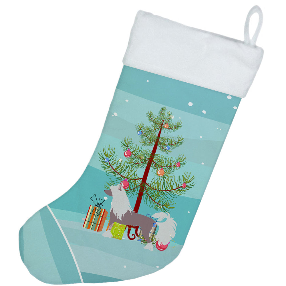 Chinese Crested Merry Christmas Tree Christmas Stocking Image 2