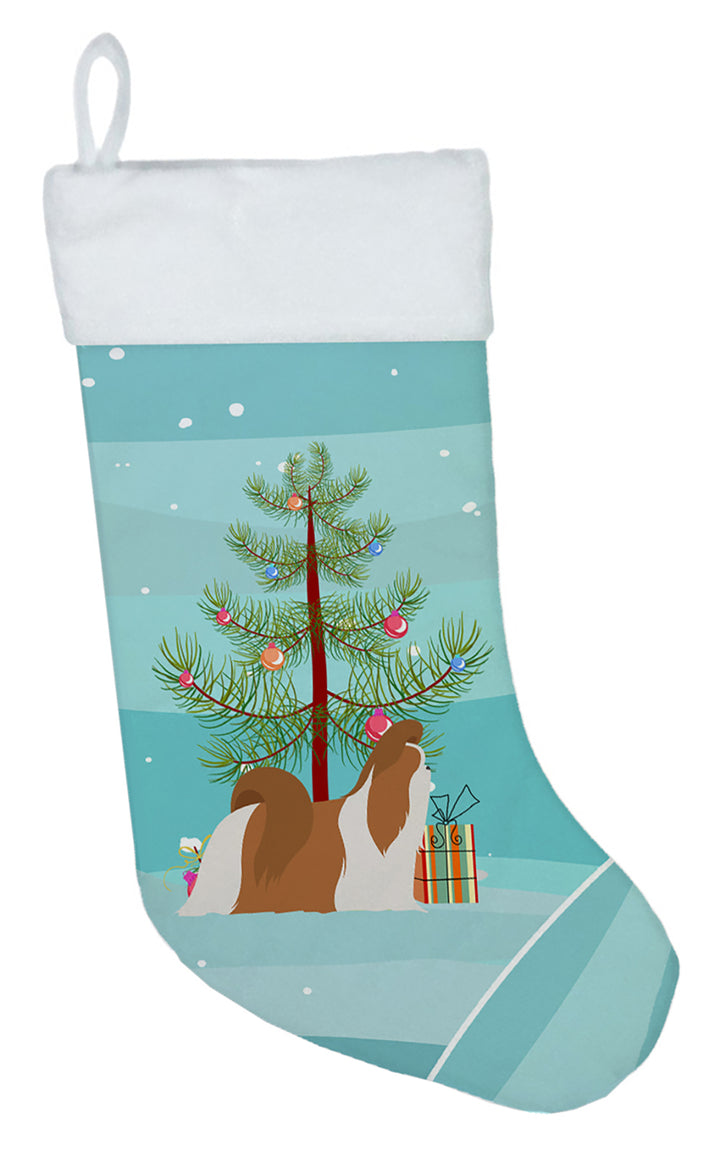 Shih Tzu Merry Christmas Tree Christmas Stocking Image 1