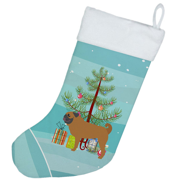 Pug Merry Christmas Tree Christmas Stocking Image 2