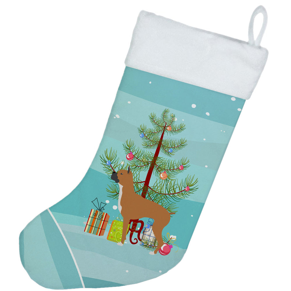 Boxer Merry Christmas Tree Christmas Stocking Image 2