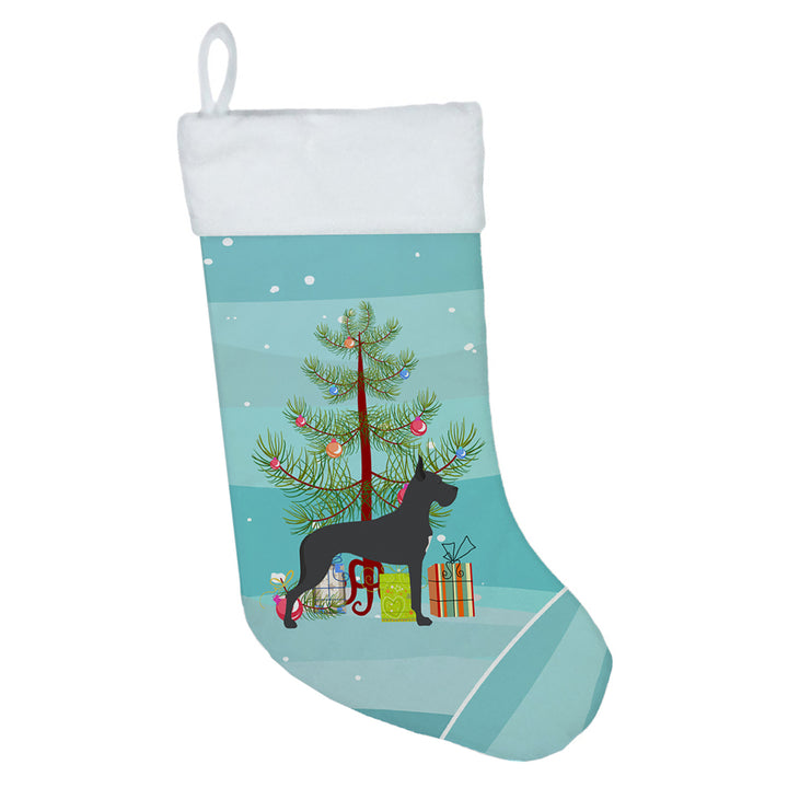 Great Dane Merry Christmas Tree Christmas Stocking Image 1