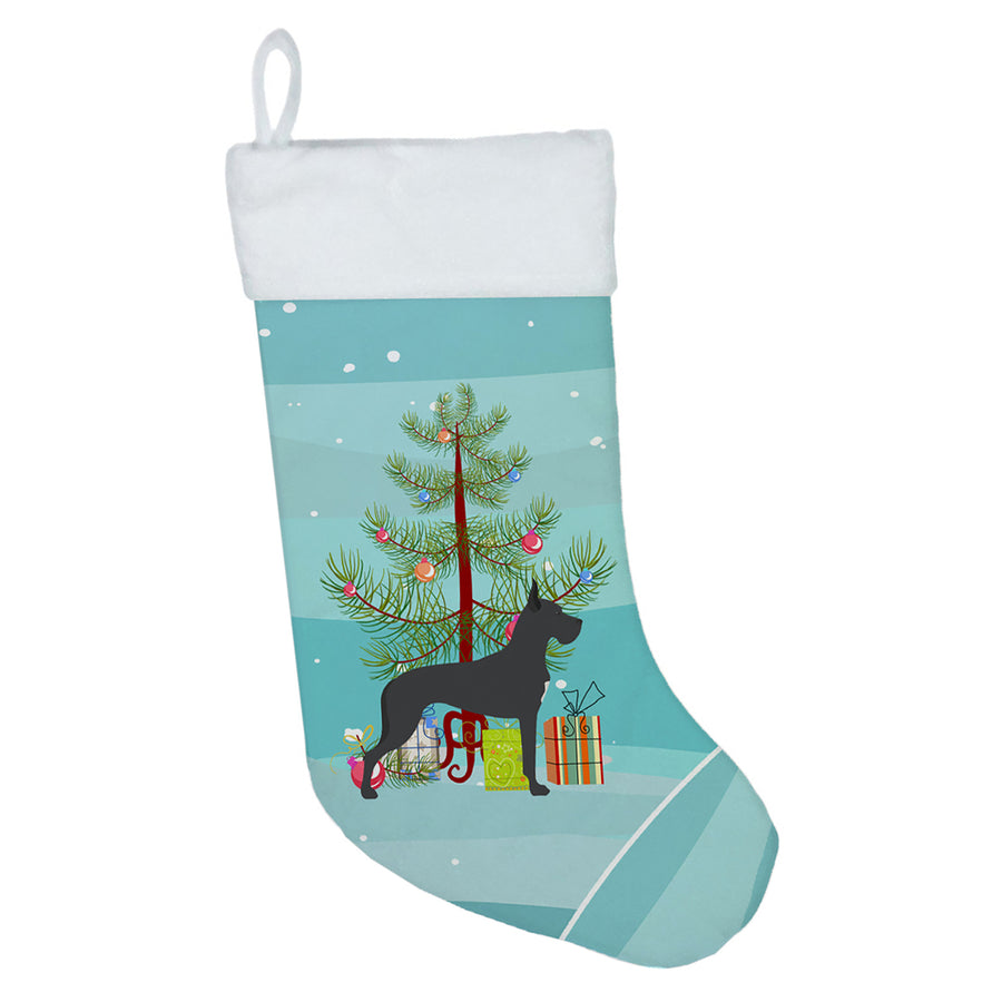 Great Dane Merry Christmas Tree Christmas Stocking Image 1