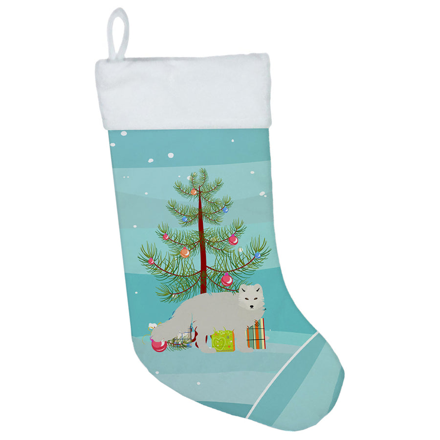 White Arctic Fox Christmas Christmas Stocking Image 1