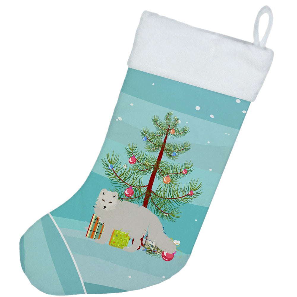 White Arctic Fox Christmas Christmas Stocking Image 2