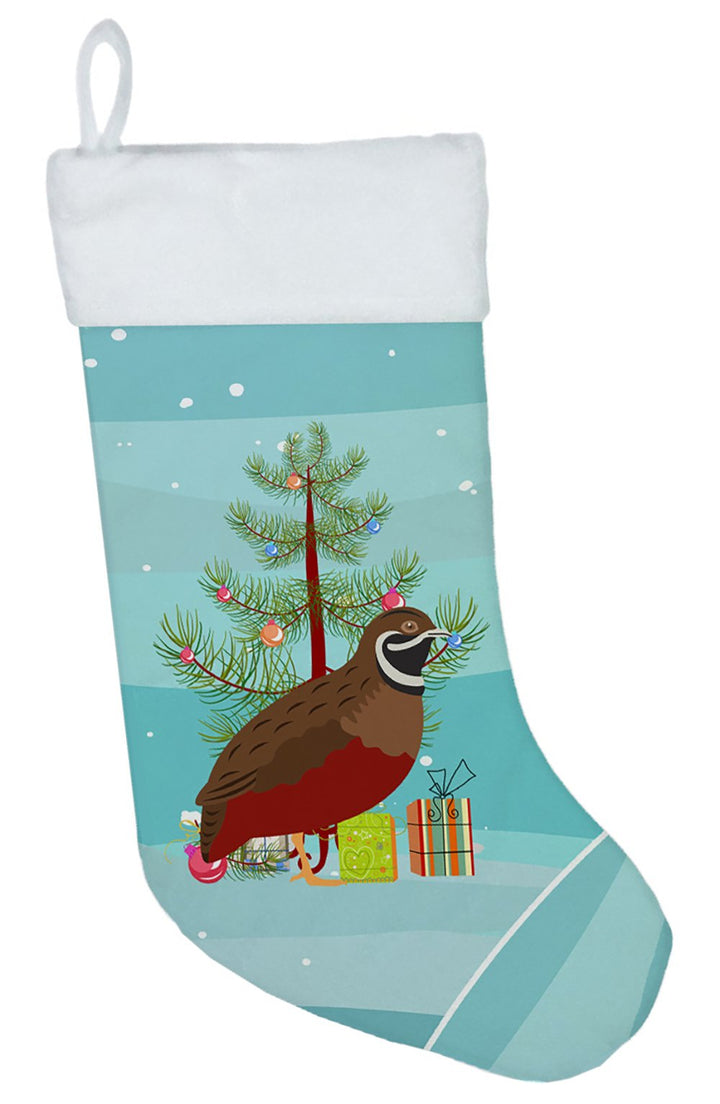 Chinese Painted or King Quail Christmas Christmas Stocking Image 1