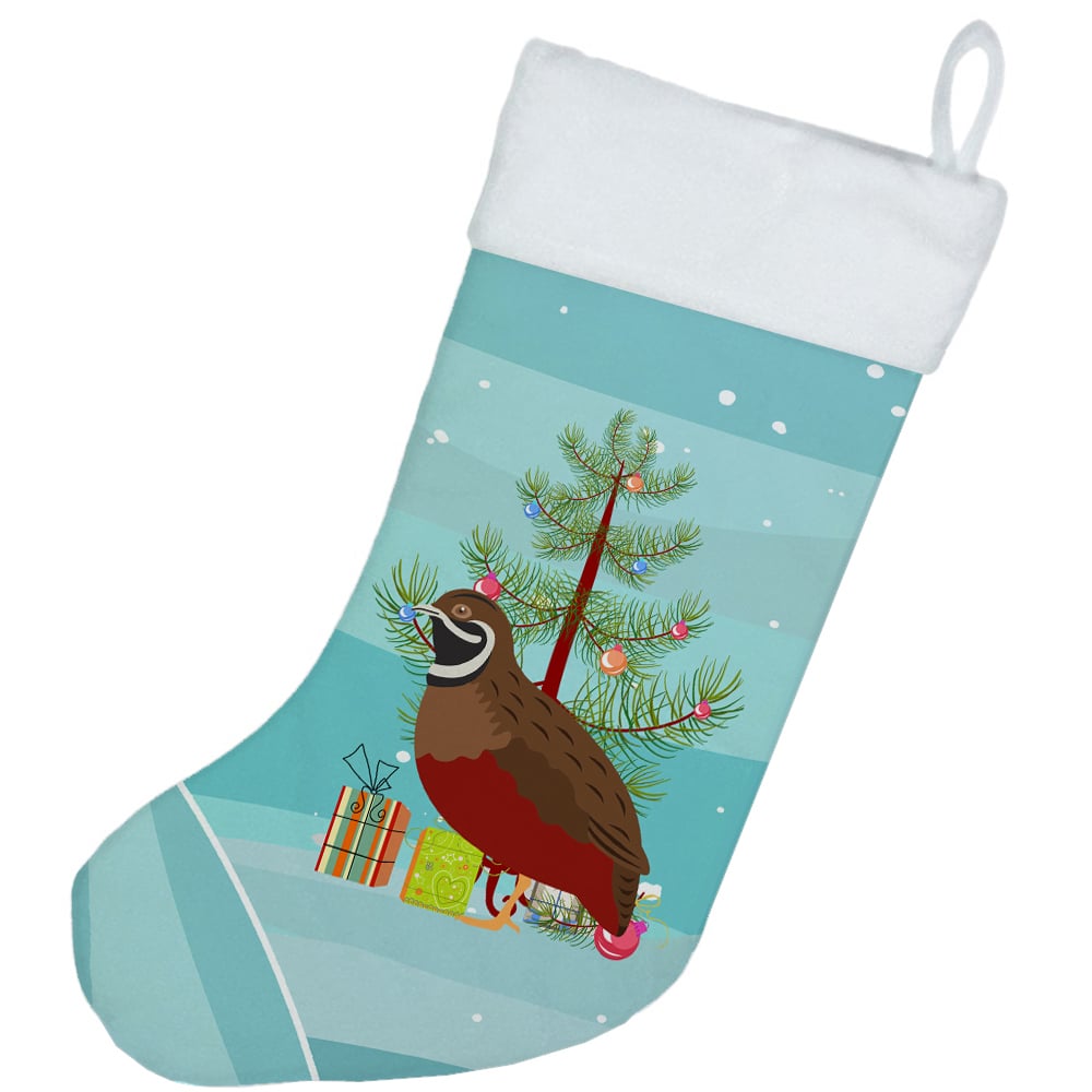 Chinese Painted or King Quail Christmas Christmas Stocking Image 2