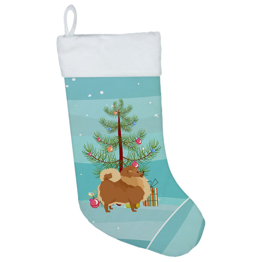 Pomeranian Christmas Tree Christmas Stocking Image 1