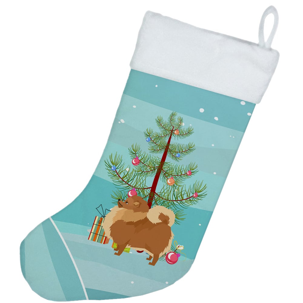 Pomeranian Christmas Tree Christmas Stocking Image 2