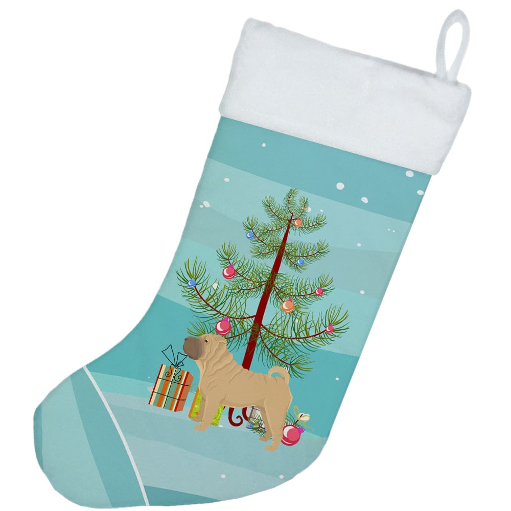 Shar Pei Christmas Tree Christmas Stocking Image 2