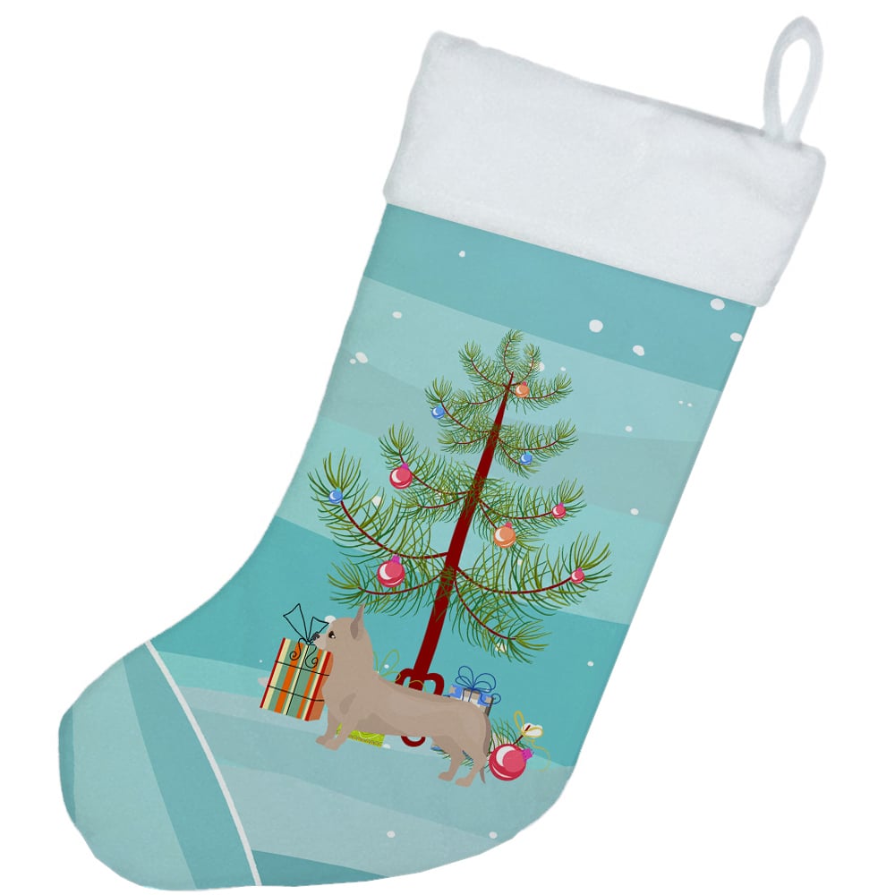 Tan Chiweenie Christmas Tree Christmas Stocking Image 2