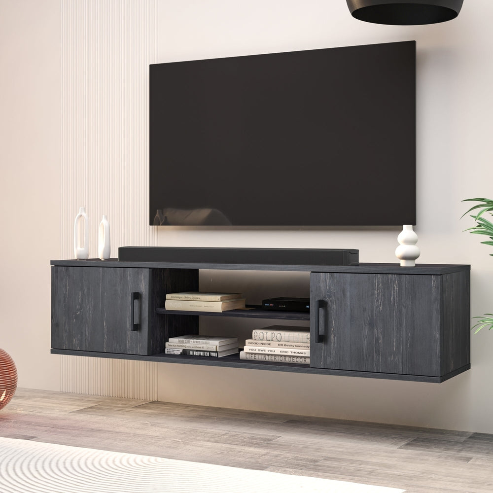 Atelier Mobili Floating TV Stand,Modern Floating Media Console, Floating TV Console for up to 70 inch TV Image 2