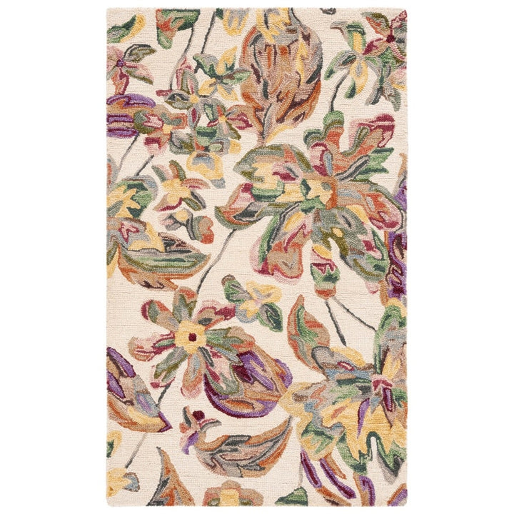 SAFAVIEH BLM461A Blossom Ivory / Plum Image 2