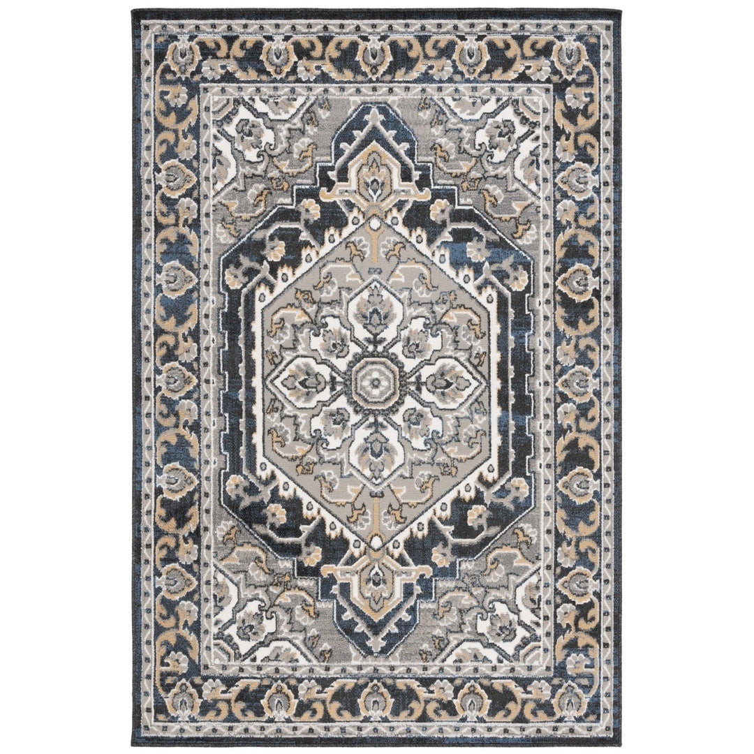 SAFAVIEH PYR222F Pyramid Grey / Navy Gold Image 1