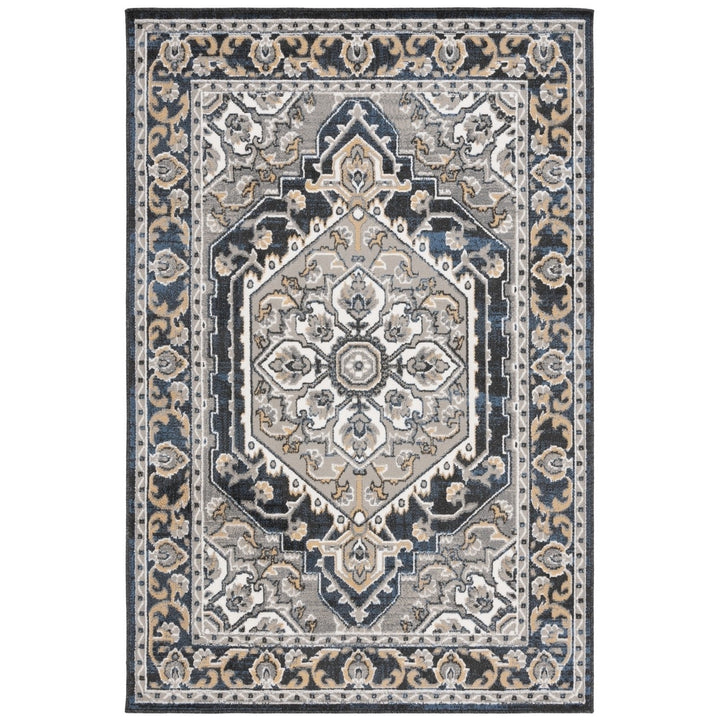 SAFAVIEH PYR222F Pyramid Grey / Navy Gold Image 1