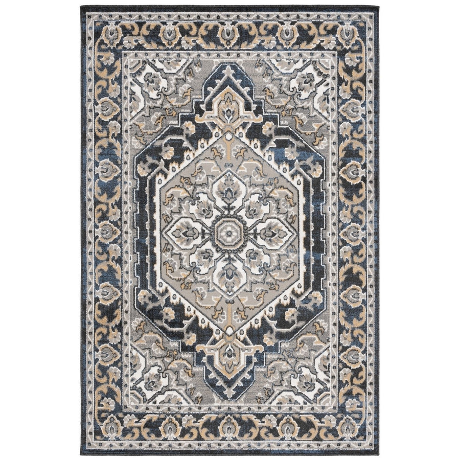 SAFAVIEH PYR222F Pyramid Grey / Navy Gold Image 1