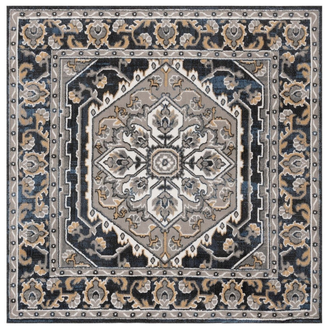 SAFAVIEH PYR222F Pyramid Grey / Navy Gold Image 2