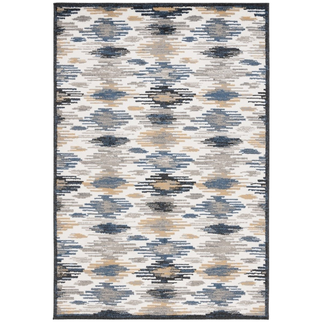 SAFAVIEH PYR223A Pyramid Ivory / Grey Navy Image 1