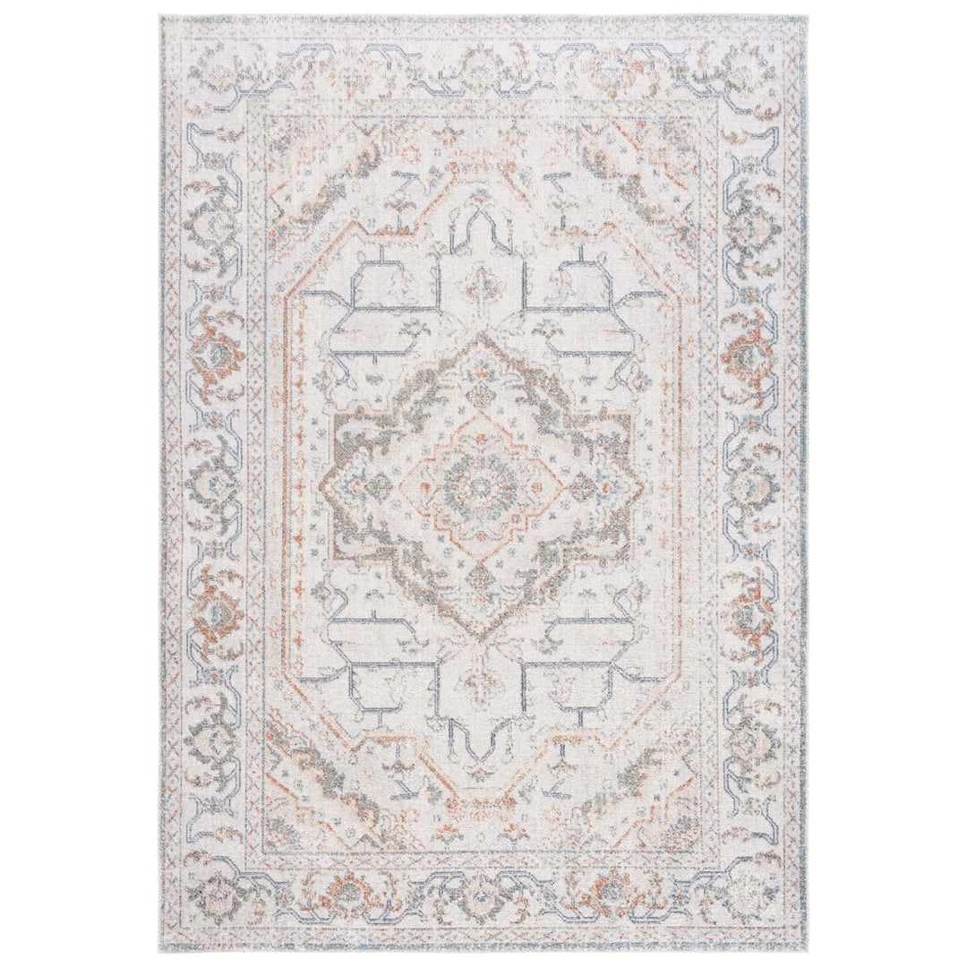 SAFAVIEH BAL854F Baltimore Light Grey / Rust Image 1