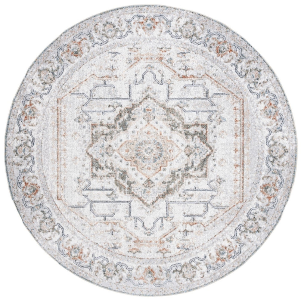 SAFAVIEH BAL854F Baltimore Light Grey / Rust Image 2