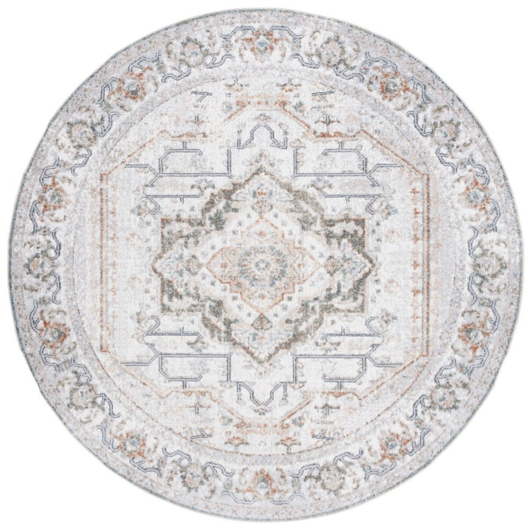 SAFAVIEH BAL854F Baltimore Light Grey / Rust Image 1