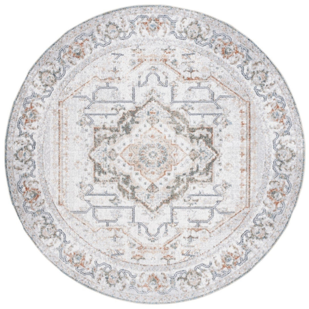 SAFAVIEH BAL854F Baltimore Light Grey / Rust Image 1