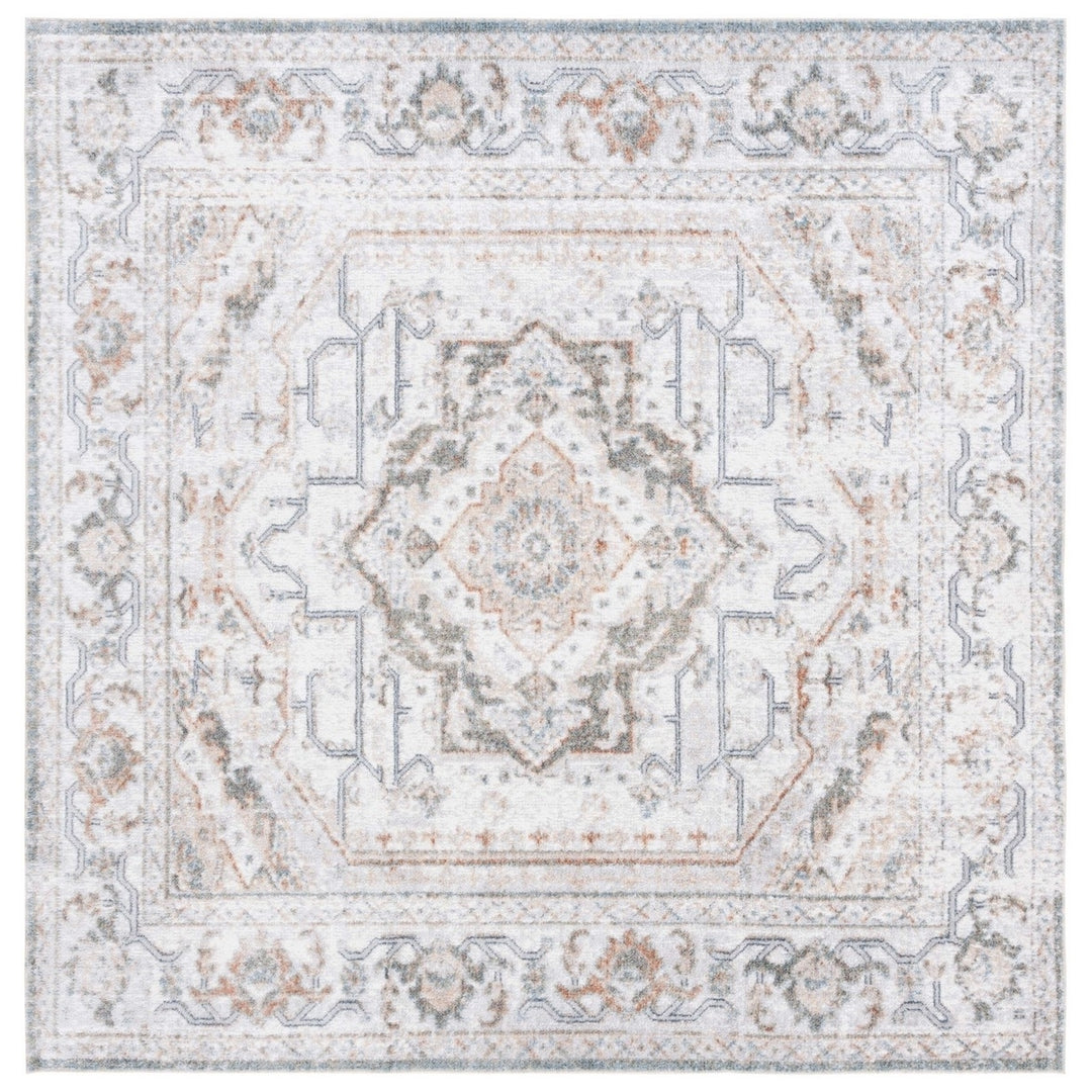 SAFAVIEH BAL854F Baltimore Light Grey / Rust Image 3