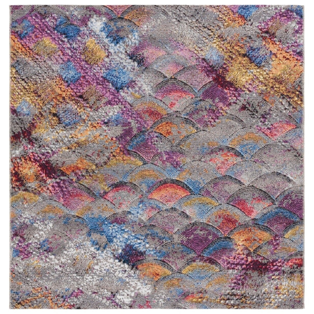 SAFAVIEH BAR547F Barbados 500 Grey Purple / Blue Gold Image 3