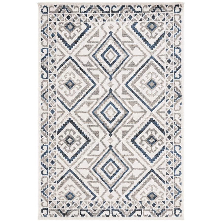 SAFAVIEH PYR221A Pyramid Ivory / Grey Navy Image 1