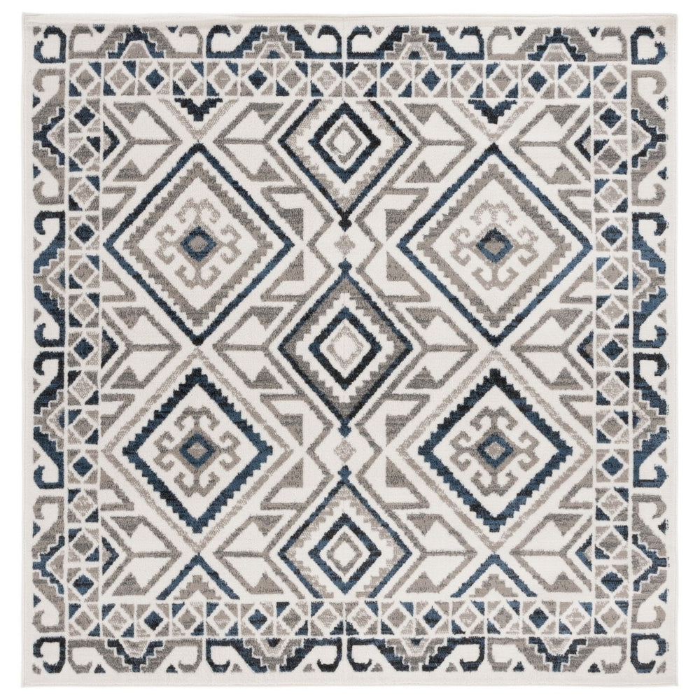 SAFAVIEH PYR221A Pyramid Ivory / Grey Navy Image 2