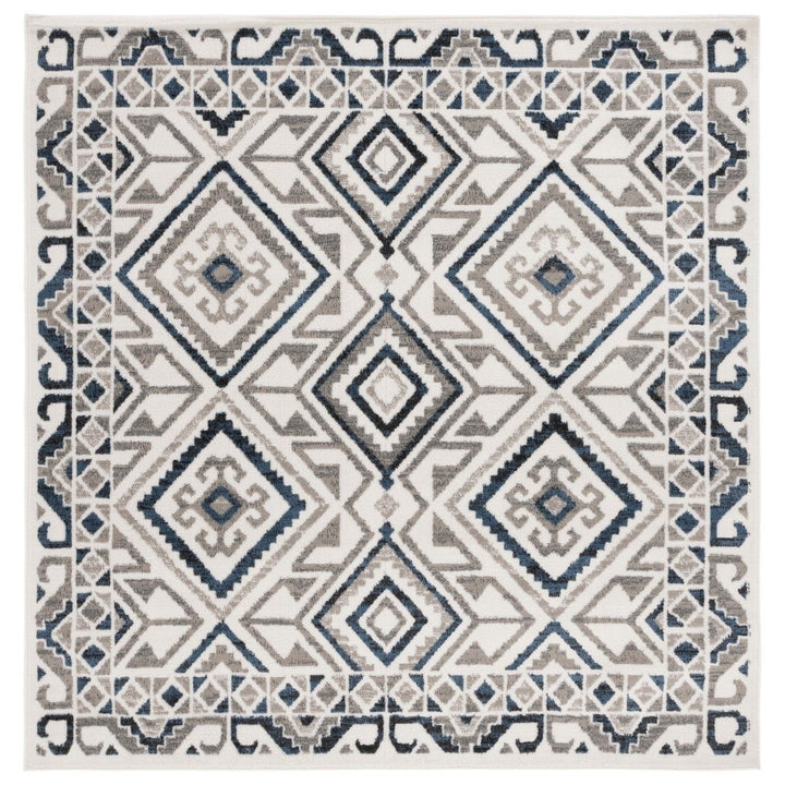 SAFAVIEH PYR221A Pyramid Ivory / Grey Navy Image 1