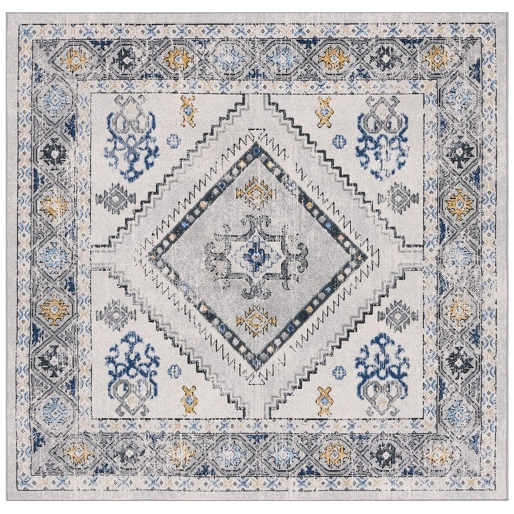 SAFAVIEH ODY858F Odyssey Grey / Blue Gold Image 1