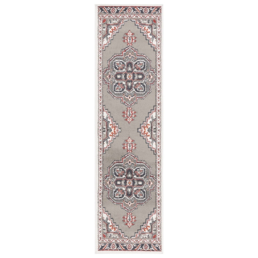 SAFAVIEH PYR215F Pyramid Grey/Ivory / Rust Image 1