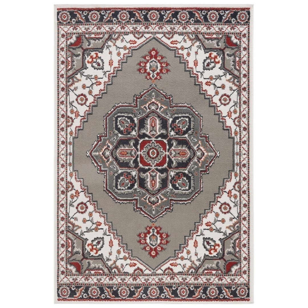 SAFAVIEH PYR215F Pyramid Grey/Ivory / Rust Image 1