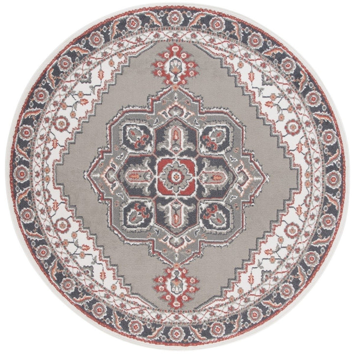 SAFAVIEH PYR215F Pyramid Grey/Ivory / Rust Image 1