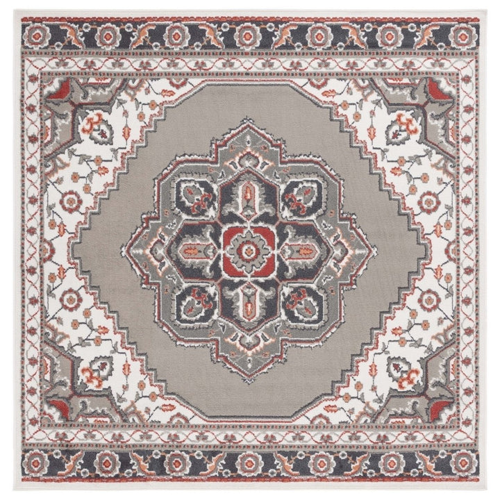 SAFAVIEH PYR215F Pyramid Grey/Ivory / Rust Image 1