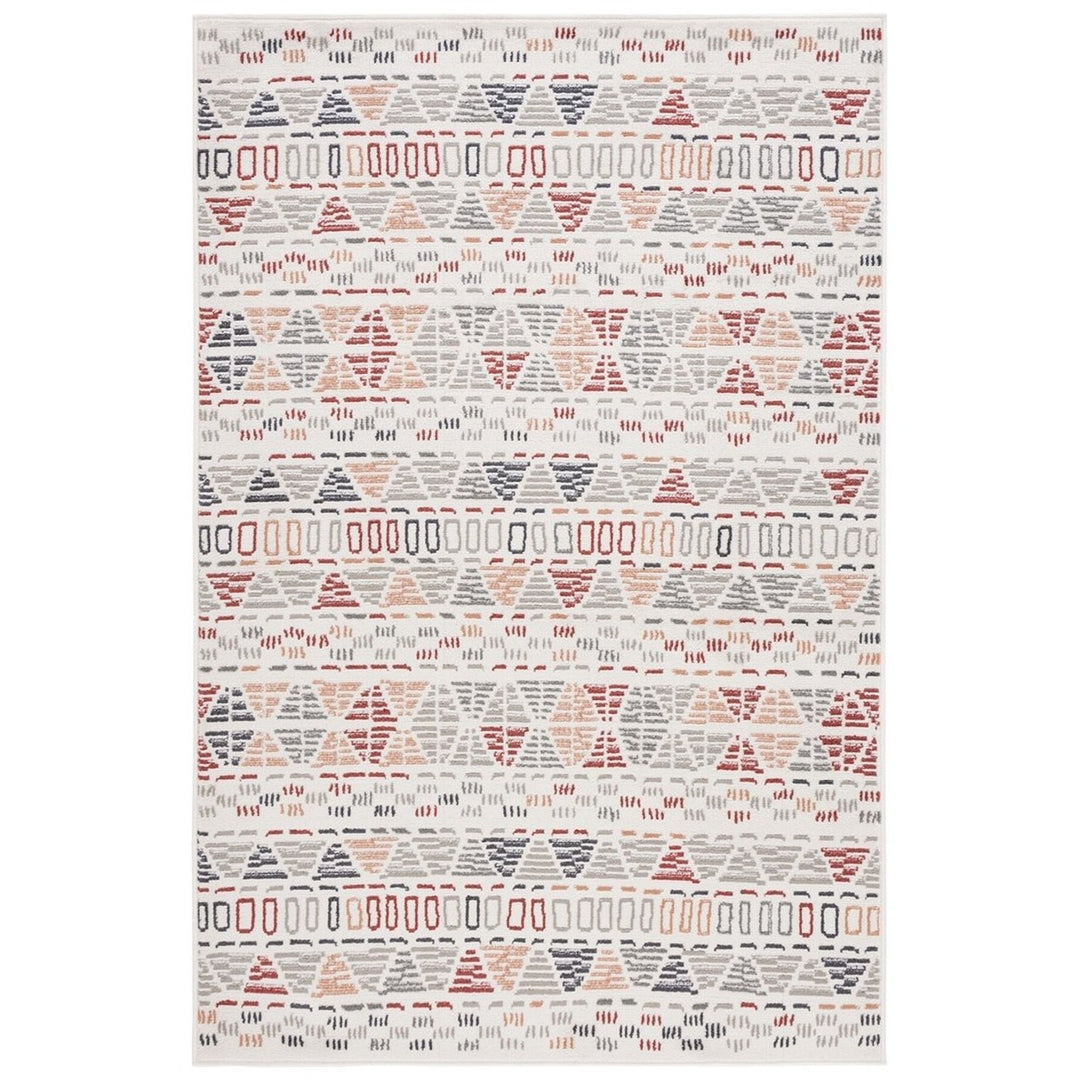 SAFAVIEH PYR217A Pyramid Ivory Grey / Rust Image 1