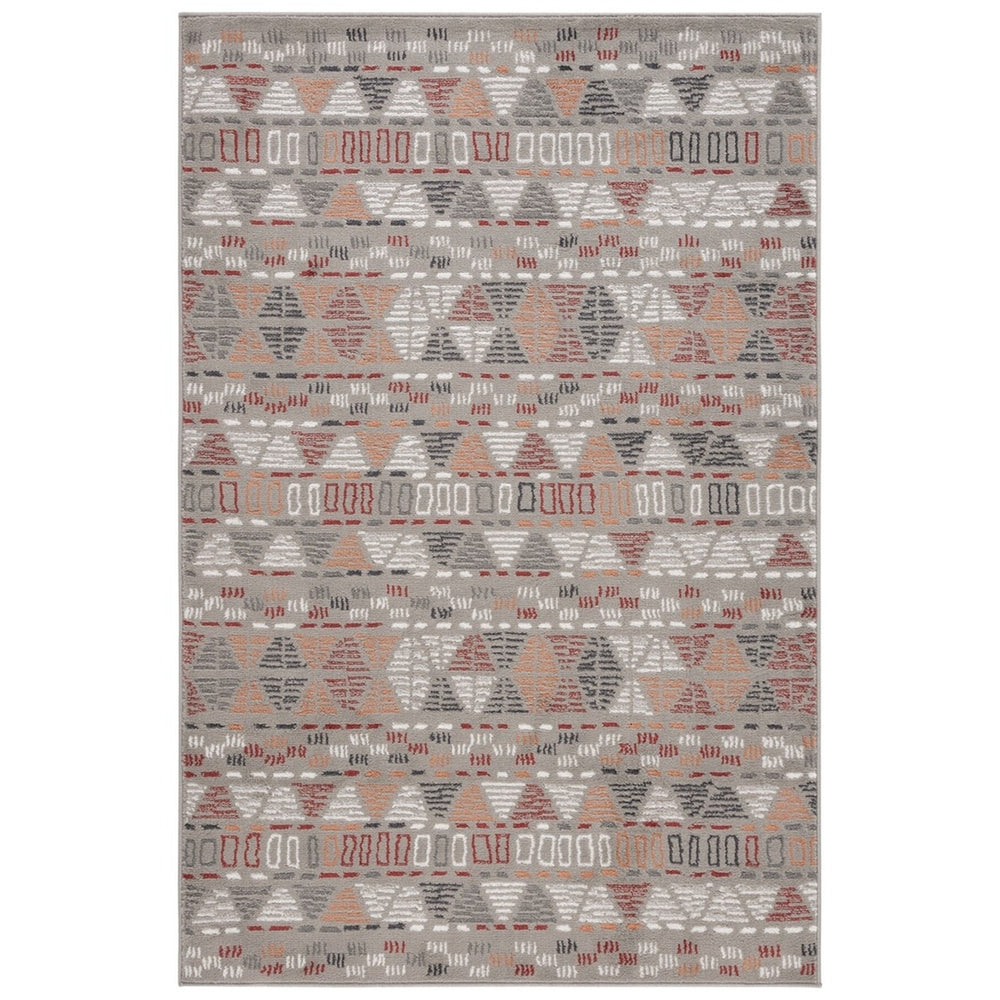 SAFAVIEH PYR217F Pyramid Grey/Ivory / Rust Image 2